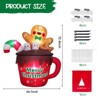 Itopfox 6ft Gingerbread Christmas Inflatable Hot Cocoa Mug with LED Lights 1 Piece Outdoor Holiday Decoration for Garden Lawn Patio - 3 of 4