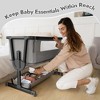MYKKO 4 in 1 Baby Bassinet, Bedside Bassinet for Baby, Adjustable Bedside Sleeper with Soft Mattress & Storage Basket, Easy to Assemble, Black - 4 of 4