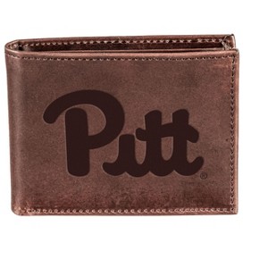 Evergreen NCAA Pitt Panthers Brown Leather Bifold Wallet Officially Licensed with Gift Box - 1 of 1