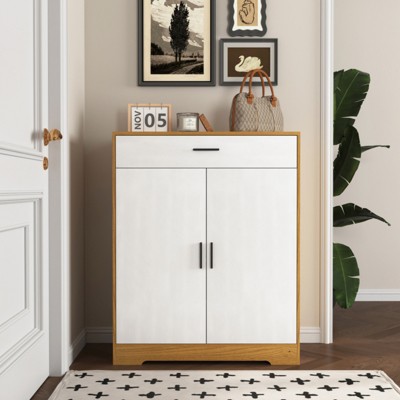 ALEXOUN Shoe Storage Cabinet,Freestanding Shoe Cabinet Storage with wooden handle for Entryway,Hallway