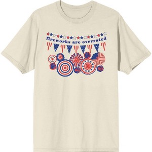 Fireworks Are Overrated Festival Flags Men's Crew Neck Short Sleeve Tee - 1 of 2