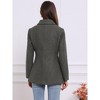 INSPIRE CHIC Women's Work Office Winter Overcoat Single Breasted Point Collar Pea Coat - 4 of 4