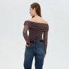 Women's Long Sleeve Off the Shoulder Foldover Top - Wild Fable™ - 2 of 3