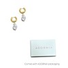 Adornia Tarnish Resistant 14k Gold Plated Shell Pearl Chubby Hoop Earrings - 3 of 3