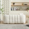 Loveseat Soft Bean Bag Chair High Resilience Foam Core Chenille Handle Armrests Square Recliner Gaming Reading TV Living Room - 3 of 4