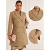Allegra K Women's Notched Lapel Pockets Double Breasted Long Sleeve Trench Coats - 2 of 4