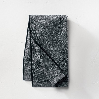 Slub Accent Organic Hand Towel Black - Casaluna™ : Target