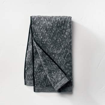 Slub Accent Organic Hand Towel Black - Casaluna™