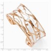 Black Bow Jewelry 30mm Rose Gold Tone Plated Sterling Silver Concave Crinkle Cuff Brac. - 2 of 2