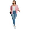 Women's Plus Size V-Neck Cardigan Casual 3/4 Sleeve Knit Button Down Open Front Sweater - 4 of 4