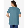 Woman Within Plus Size Eyelet Henley Tee - 3 of 4