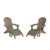 WestinTrends Tuscany HIPS Outdoor Patio Folding Adirondack Chairs with Ottomans (4-Piece Conversation Set) - 4 of 4