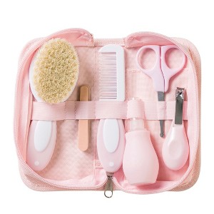SARO Baby Grooming Kit: Natural Bristle Brush, Comb, Nasal Aspirator & More - Gentle Newborn Care - 1 of 4