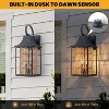 C Cattleya Modern Farmhouse Dusk-to-Dawn Outdoor Wall Lantern with Hand-woven Rattan Shade - 3 of 4