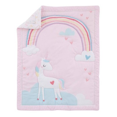 Image of NoJo Little Love Rainbow Unicorn Crib Bedding Set - 3pc