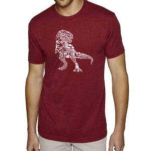 LA Pop Art Men's Premium Blend Word Art T-shirt - Dino Pics - 1 of 4