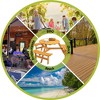 6-Person Circular Outdoor Wooden Picnic Table for Patio, Backyard,1720lb Capacity - 4 of 4