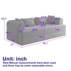 78.7" Chenille Convertible Folding Sleeper Sofa Bed with Cylindrical Pillow and Built-In Side Pocket - 2 of 4