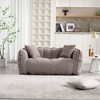 High-resilience foam core soft beanbag chair for two. Comfortable square recliner sofa, ideal for family and friends during games - 3 of 4