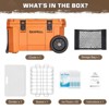 SOZT Orange 55 qt. Portable Chest Cooler, Leak-Proof Outdoor Insulated Cooler with Handle and Wheels - 3 of 4