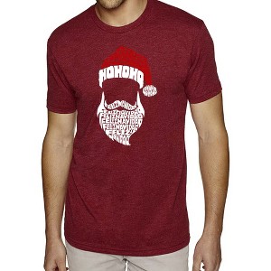 LA Pop Art Feliz Navidad Santa Claus - Men's Premium Blend Word Art T-Shirt - 1 of 4