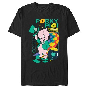 Men's Looney Tunes Porky Top o’ the Morning to You T-Shirt - 1 of 4
