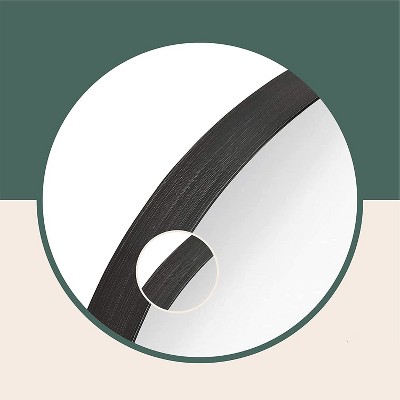 Arched Top Black Metal Framed Full-Length Mirror