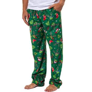 Teenage Mutant Ninja Turtles Mens' Christmas Characters Sleep Pajama Pants Green