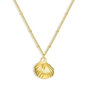 EVRY JEWELS WATERPROOF Gold or Silver Plated Shelly Necklace - 1 of 3