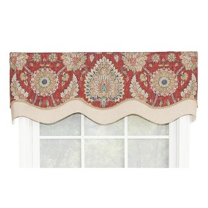 Wakeshire Glory All Season 3" Rod Pocket Valance 50" x 16" Garnet by RLF Home - 1 of 4