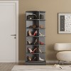 KTMBDW 6 Tier Rotating Shoe Rack Tower, Spinning Shoe Display Lazy Susan, Revolving 360 Shoe Rack Storage Round Carousel, Bag Display Rack Storage - 2 of 4