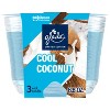 Glade 3 Wick Candles - Cool Coconut - 6.8oz - 2 of 4