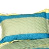 Slickblue 3 PC Handmade Full/Queen Quilt Set, Reversible Vermicelli Quilted, Horizontal Stripes, 37 Color Options - 2 of 4