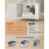 Feandrea Cat Litter Box Enclosure, Hidden Litter Box Furniture with 2 Storage Shelves, 2 Hooks, Spacious, Indoor Cat House, Snow White - 3 of 4