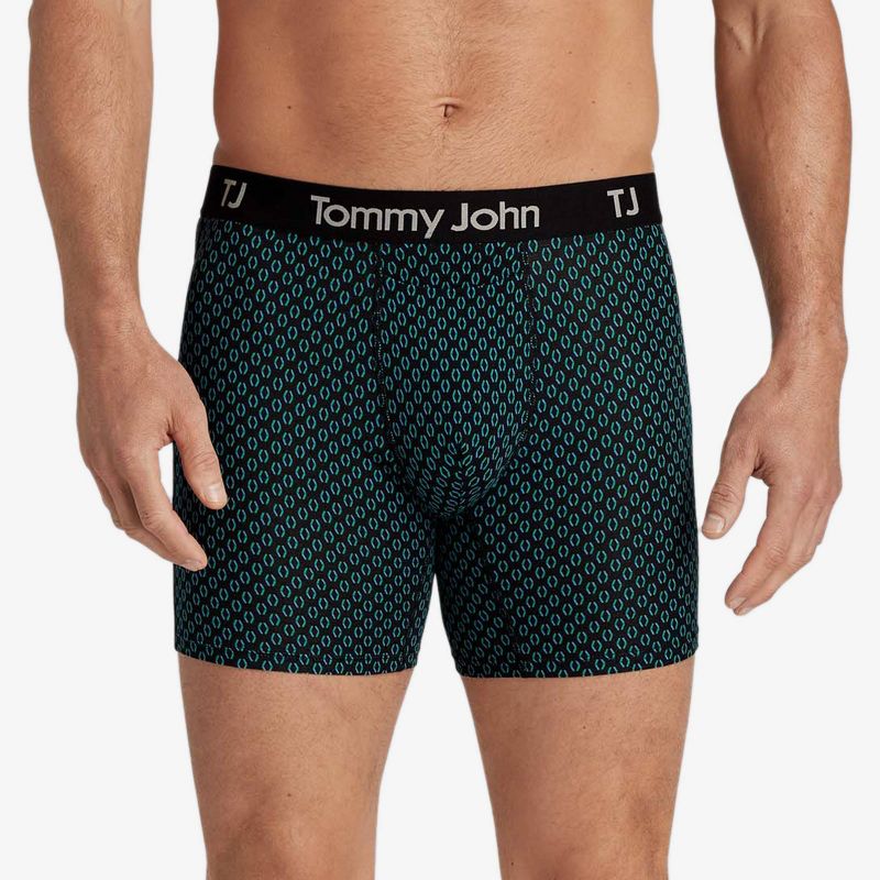 TJ | Tommy John™ Men's 6" Boxer Briefs 2pk - Black/Green, 5 of 7