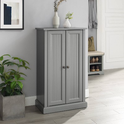 Seaside Freestanding Accent Cabinet with Adjustable Shelving in Distressed Gray