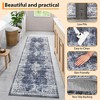 Machine Washable Area Rug for Bedroom Foldable Ultra Thin Low Pile Carpet Non Slip Indoor Floor Cover - 4 of 4