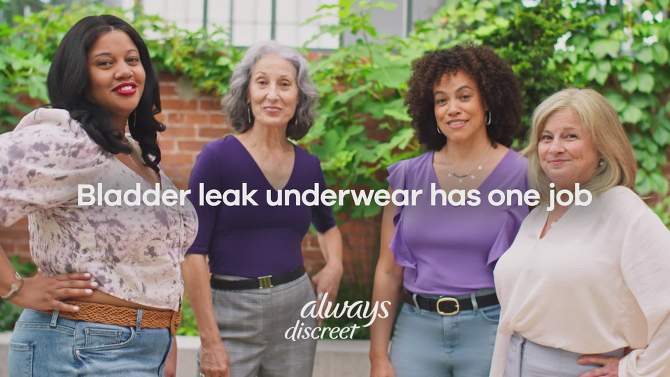 Always Discreet Adult Postpartum Incontinence Underwear for Women - Maximum Protection, 2 of 14, play video