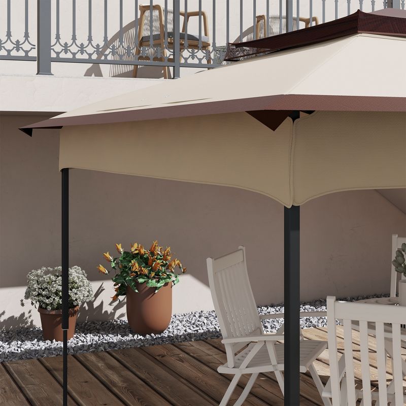 Outsunny 11' x 11' Pop up Canopy Replacement Top, 30+ UV Protection, 2-Tier Canopy Cover, 5 of 7