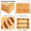 LunaLulinlk Wooden Tableware Drawer Organizer, Multi-Compartment Kitchen Drawer Utensil Tray Flatware Storage, Versatile Drawer Organizer - 2 of 4