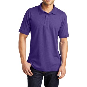 Mafoose Men's Short Sleeve Casual Tall Core Blend Jersey Knit Polo T-shirt - 1 of 4