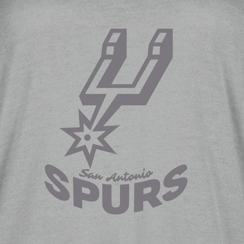 NBA San Antonio Spurs Women&#39;s Short Sleeve Vintage Logo Tonal Crew T-Shirt, 4 of 5