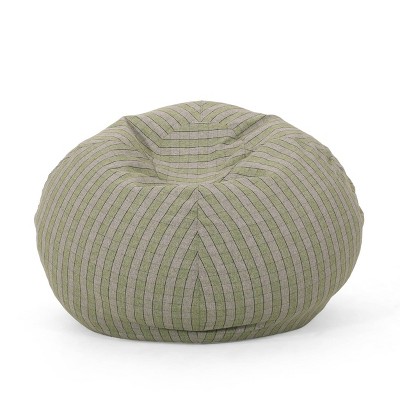 5' Hobson Modern Checkered Bean Bag Green - Christopher Knight Home ...