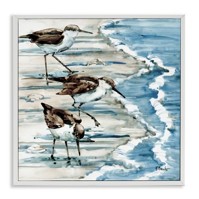 Stupell Industries Rockhampton Sandpipers Beach Ripples, 17" x 17"