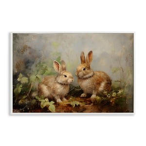 Stupell Industries Wild Rabbits in Nature Black Framed Giclee Art - 1 of 4