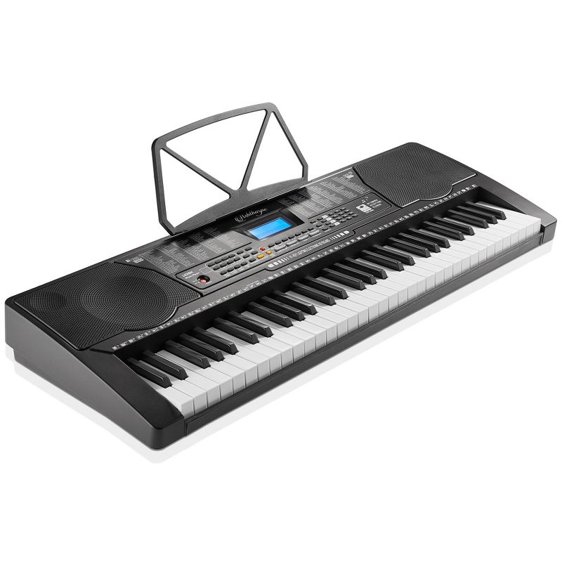 Ashthorpe 61-Key Digital Electronic Keyboard Piano with Full-Size Light Up Keys for Beginners with Headphones and Microphone, 2 of 8