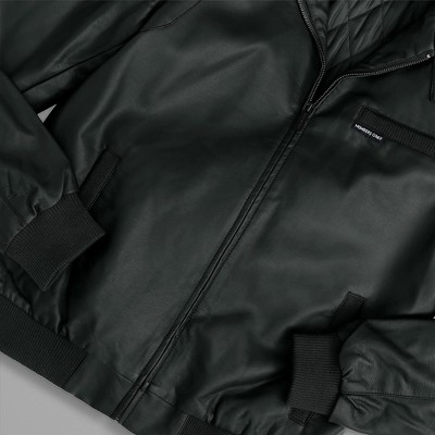 Members Only Men's Vegan Leather Iconic Racer Jacket - Medium, Black — фото 7