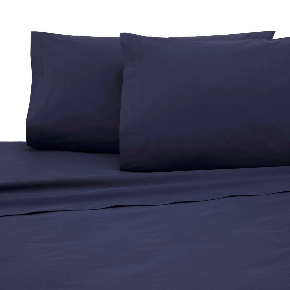 Photos - Bed Linen Martex Full Solid Sheet Set Navy  