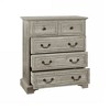 ORRD Farmhouse 5-Drawer Dresser, Rustic Chest with Natural Texture, Vintage Storage Organizer for Bedroom, Living Room, Hallway, Antique White - 4 of 4