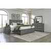 Gulches Collection Gray Nightstand 2 Dovetail Drawers, Stain Nickel Pulls, Okume Veneer, 24"x15.5"x27.5"H - 3 of 4